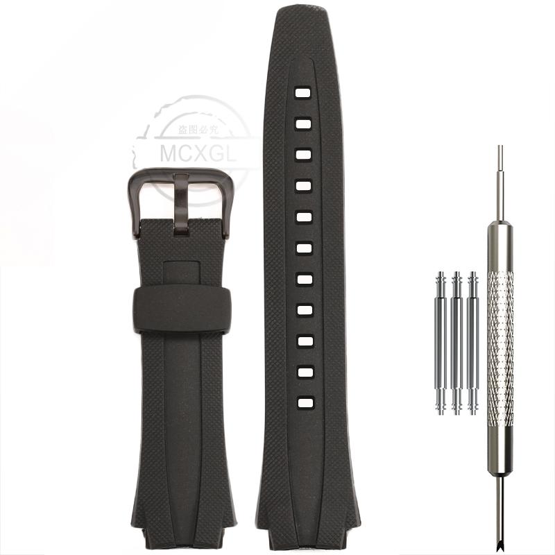 

AQ-163w Replacement Strap For Casio AQ-160w AQ-161w Men Watch Band Resin Waterproof Bracelet Watch Accessories 17mm