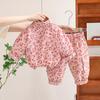 2024 Baby Spring Fashion Leopard Print Two-Piece Set for Toddlers - Stylish Stand-Up Collar for Boys & Girls