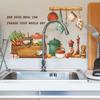Cartoon Kitchenware, Vegetables and English Phrases, Home Background and Wall Beautification Stickers
