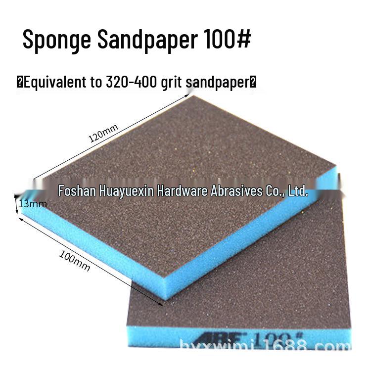 ABF Double-Sided Blue Sponge Sandpaper Block for Jade and Wood Carving
