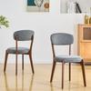 2-Person Dining Chair Set, Made of Linen Fabric, Comfortable and with Seat Cushion, Medieval Modern Style, Ideal for Dining Room and Kitchen.