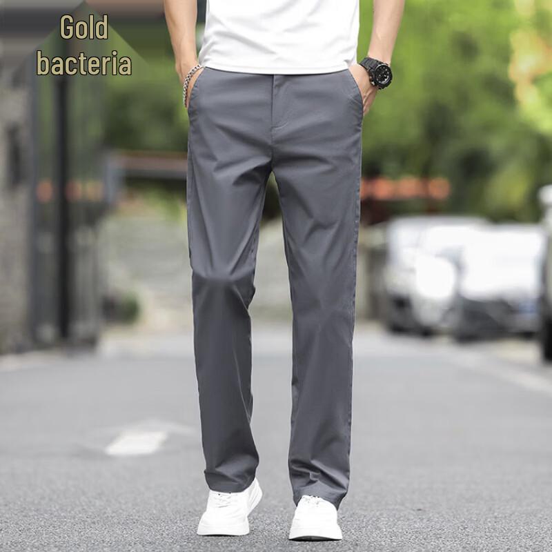 Men s Straight-Leg Cotton Blend Casual & Business Pants 31