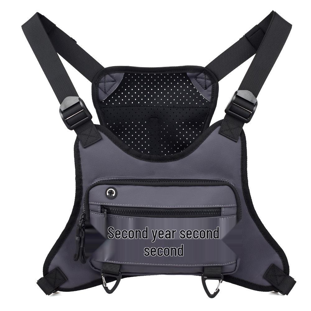 Men's Casual Cycling & Hiking Chest Bag - Functional Vest Bag for Running & Fitness