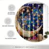 Starry Night Moon Shower Curtain - Waterproof, Mildew-Resistant With Cosmic Design For A Dreamy And Magical Bathroom Decor
