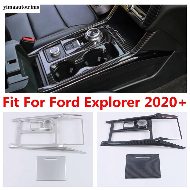 Per Ford Explorer - Copertura Pannello Plancia Leva Cambio Console Centrale ABS Opaco /Accessori Fibra di Carbonio