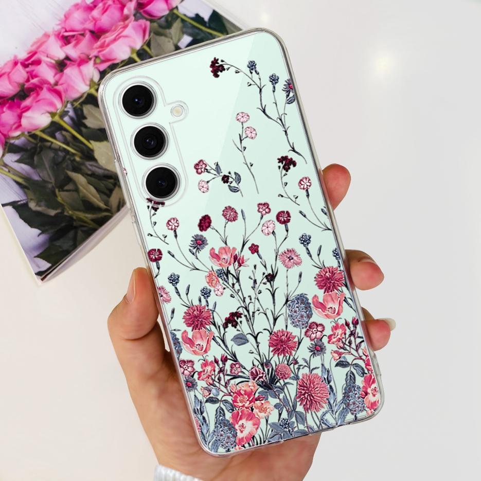 

For Samsung Galaxy S24 FE 5G Case SM-S721B Stylish Painted Cover Luquid Silicone Phone Case For Samsung S24 FE S24FE Soft Fundas Samsung S24 FE 5G