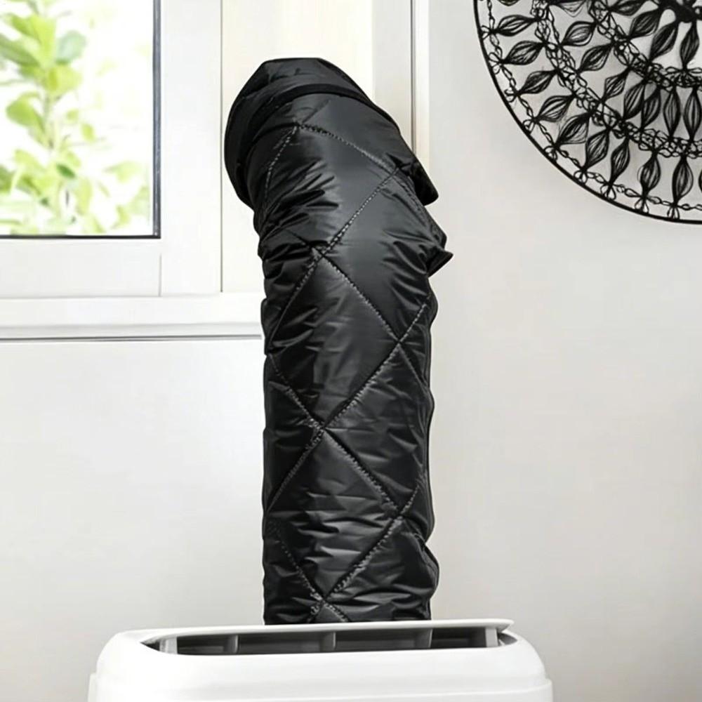 Portable AC Hose Insulation Cover with 4 Buckle Straps Protective Heat Insulated Pipe Wrap Sun Resistant Dust Block Hose Cover