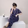 Cotton and silk pajamas women's summer thin short-sleeved plus size Internet celebrity suit can be worn outside spring and autumn new Chinese