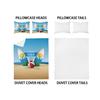 Bed Three-Piece Set 90 Sanded Cloth Digital Printing Hawaiian Beach Quilt Cover Pillowcase