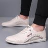 Summer Trendy Shoes Fashionable Versatile Personality Men's Casual Business Leather Shoes Crocodile Pattern Leather Surface Trend One Pedal Men's Shoe