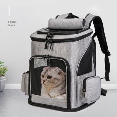 Katzentrage-Rucksack, erweiterbare Haustier-Tragetasche, atmungsaktive Mesh-Faltrucksäcke für Welpen und Kaninchen, Katzenrucksack für Wanderungen