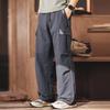High-end American Outdoor Functional Multi-pocket Shock Pants Men's Summer Trendy Brand Ice Silk Casual Straight Pants Men