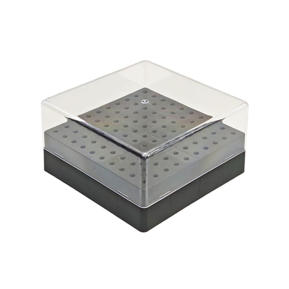 100 Holes Nail Art Drill Storage Box Dustproof Grinding Polish Head Holder Nail Art Supplies