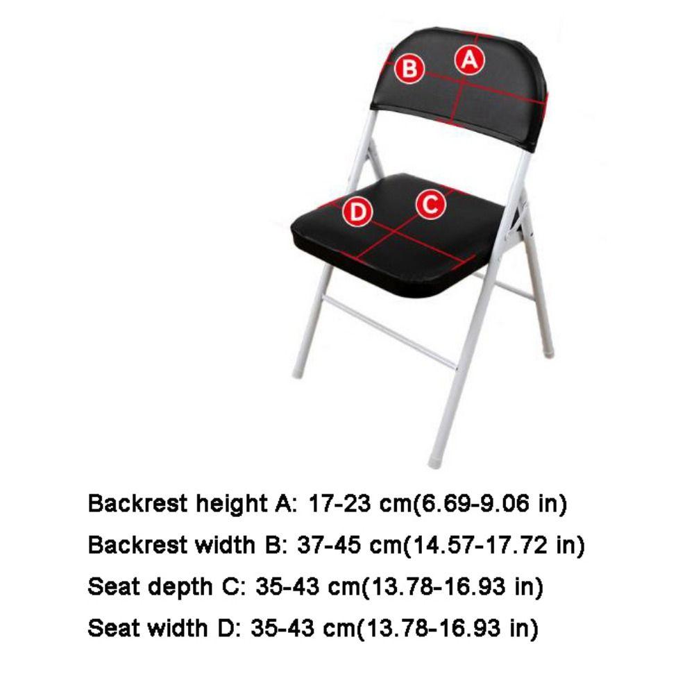 2PCS PU Leather Split Chair Cover Removable Seat and Back Cover Folding Chair Cover Outdoor Wedding