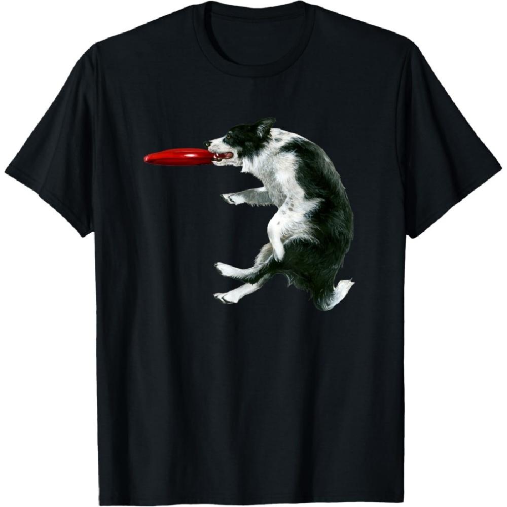 

Border Collie Frisbee graphic Sheepdog print T-Shirt XXXXXL чёрный