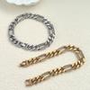 18K Gold Plated Iced Out Cuban Link Bracelet for Men Stainless Steel Hip Hop Luxury Party Fashion Jewelry