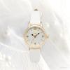 Fieldwork Analog Watch with a Cute Synthetic Leather Simple Ribbon Perfect for Everyday White Women's Band, Design, Wear, (JN052-1 WH)