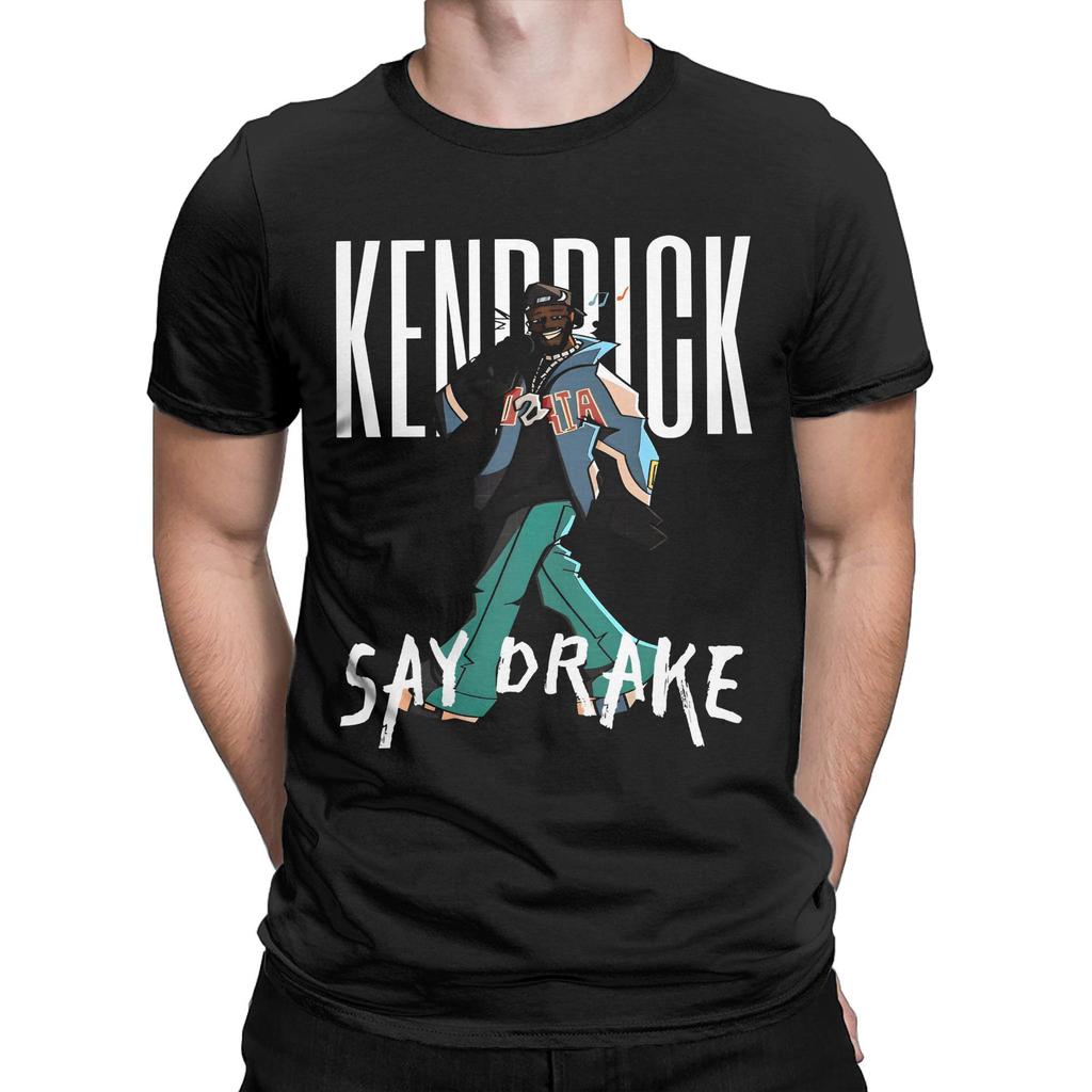 Men's T-Shirt Kendrick Lamar Say Drakes Casual 100% Cotton Tees Short Sleeve Rapper Diss Funny T Shirt Crew Neck Merch Gift Idea