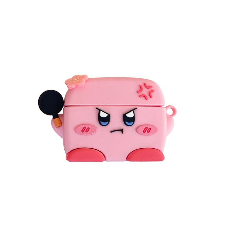 Wütender Stern Kirby AirPods 4. Generation Silikon-Schutzhülle ist geeignet für Apple Bluetooth-Headset Weiche Hülle pro2 3. Generation