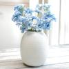White Metal Hammered Oval Shape Vase for Home Decor Decoratives for Indoor Outdoor Living Room Balcony | Best Gift