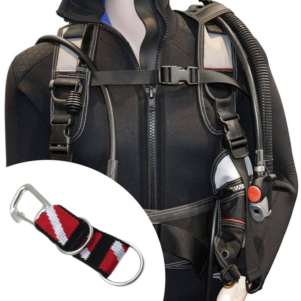 Scuba Diving Lanyard Clip Anti Lost Strap Versatile Nylon with D for Gear Attachment