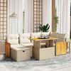 VidaXL Garden Lounge Set with Cushions 7 Pcs, Patio Sofas, Patio Furniture Set, Outdoor Furniture, Beige 3276250