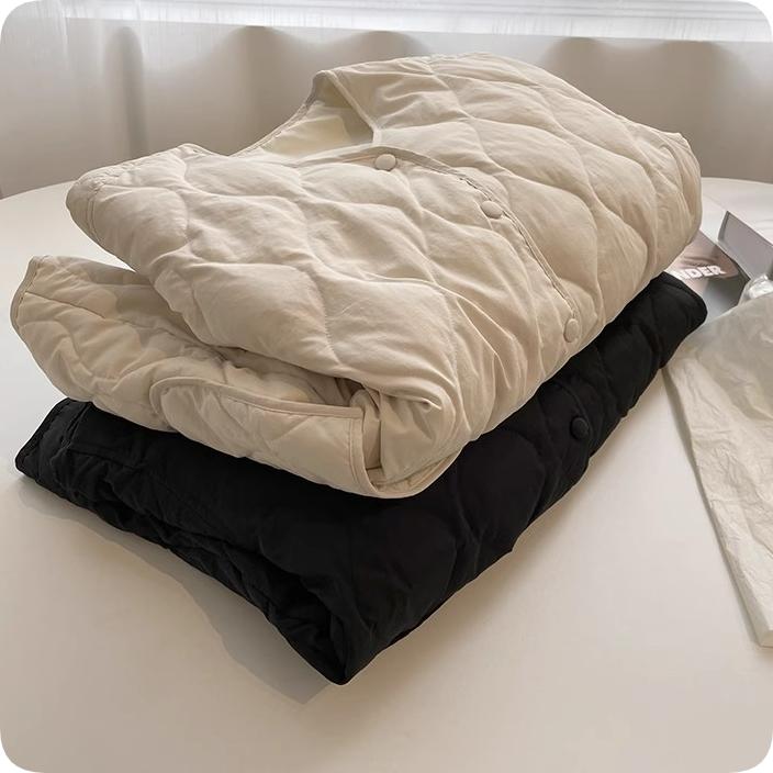 Rhombic Small Fragrance Cotton Jacket Women's Winter Loose Lamb Wool Jacket Women's Plus Velvet Thickening