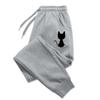 Pantaloni sportivi da donna stampati con gatto carino Pantaloni lunghi in cotone Pantaloni da jogging Pantaloni da jogging solidi per fitness sportivo
