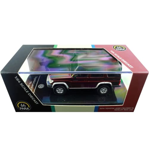 JADI Toyota Land Cruiser 76 Merlot Red LHD 1/64 Scale Model PA55313