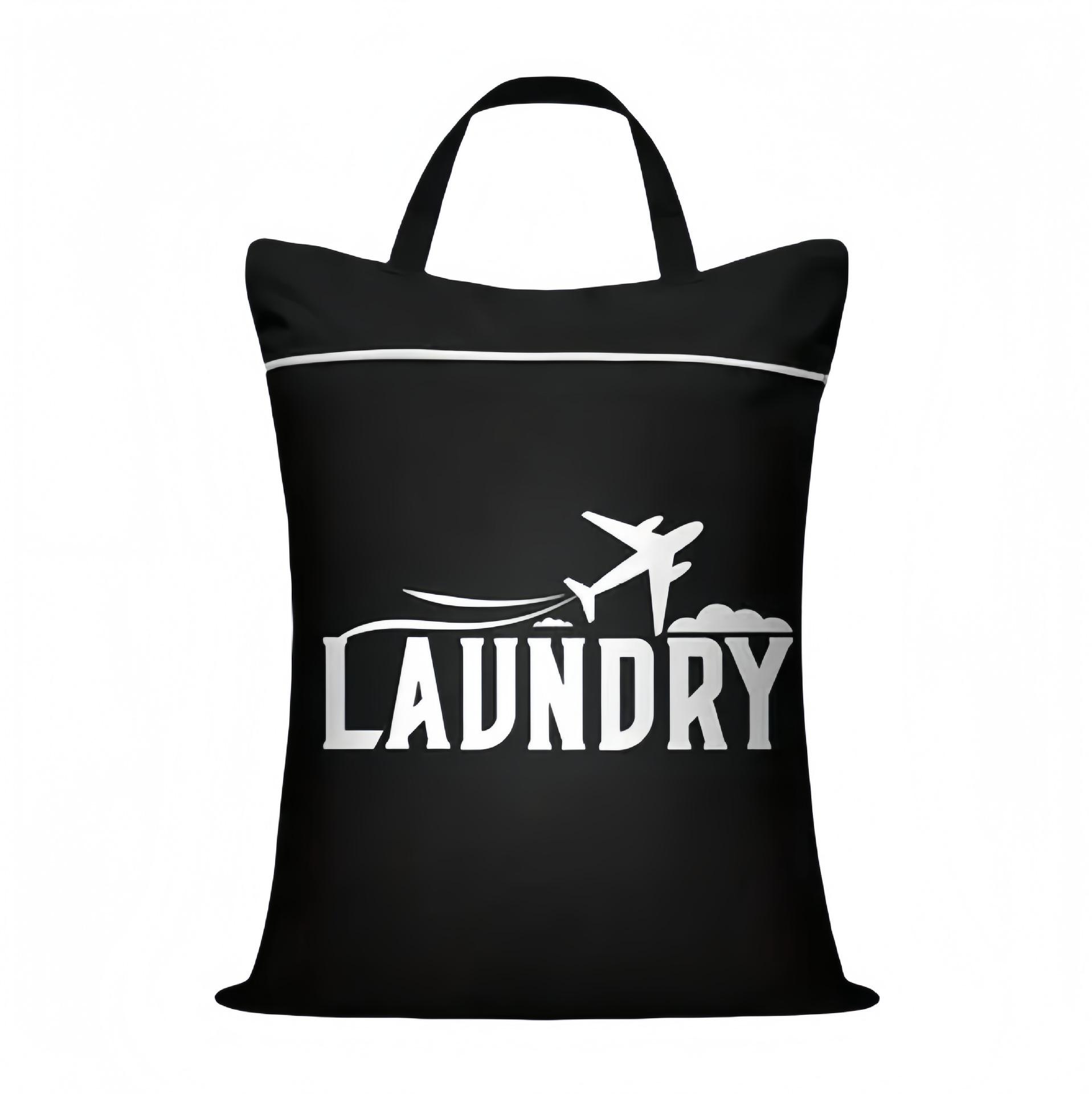 

1pc Large Washable Travel Laundry Bag, Suitable for Diapers, Dirty Clothes, Swimwear, Gym, College Dormitory Wet and Dry Bags