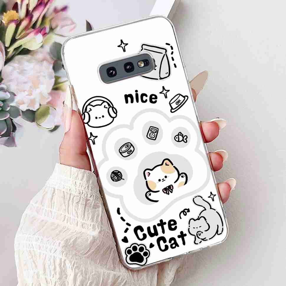 For Samsung Galaxy S10e Case SM-G970 Fashion Bow Flower Soft Silicone TPU Cover For Samsung S10e S10E SM-G970F 5.8" Phone Casing