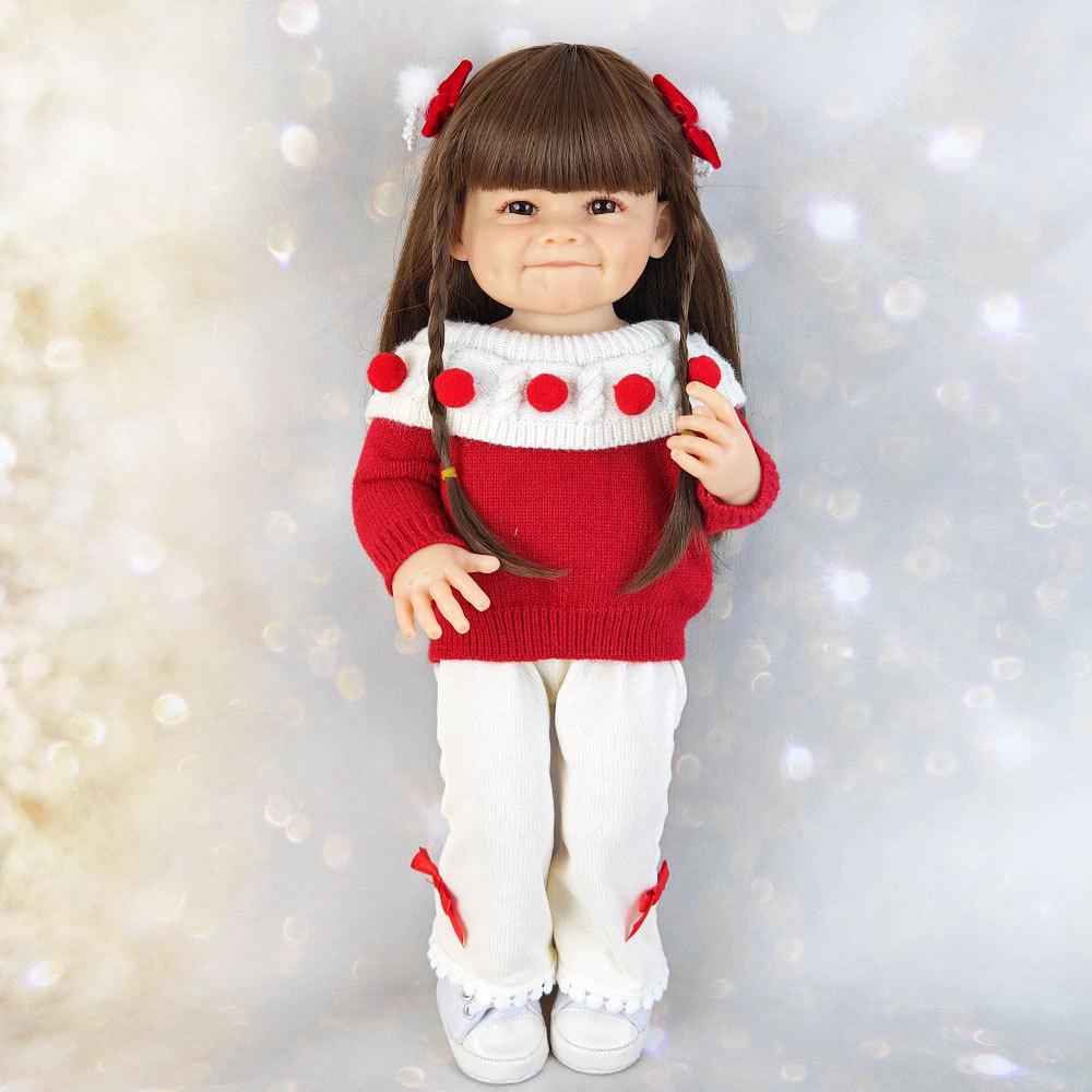55cm Full Vinyl Baby Doll - Children's Day Gift, Reborn Companion & Bath Toy.