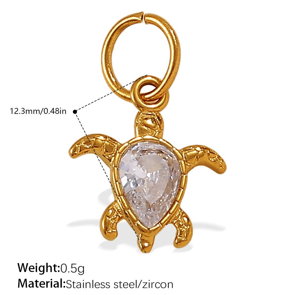 Ocean Element Conch Shell Pendant Accessories Stainless Steel Gold-Plated Beach Wind Accessories