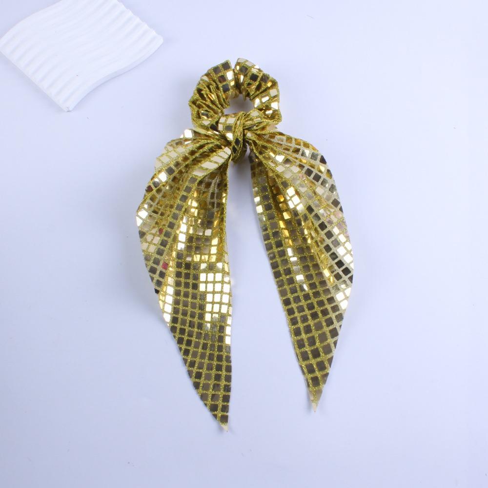 Music Disco Theme Ribbon Hair Ties Sequin Headwear Retro Hair Band Women Girls