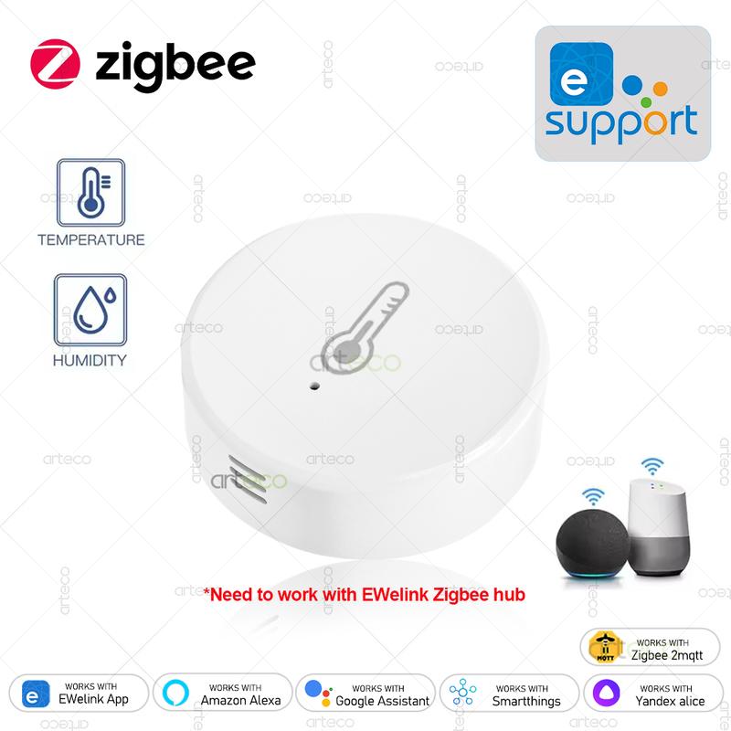 Ewelink ZigBee Smarter Temperatur-Feuchtigkeitssensor Batteriebetrieben APP-Steuerung Thermometer Hygrometer Controller Für Alexa Google