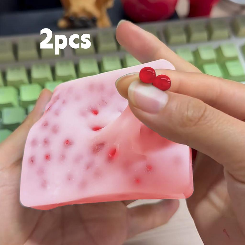 Vierkante Skin Picking Squishy Fidget Speeltjes, Puk Prikken Sensorisch Speelgoed voor Stressverlichting, Knijp Puk Speeltjes voor Volwassenen