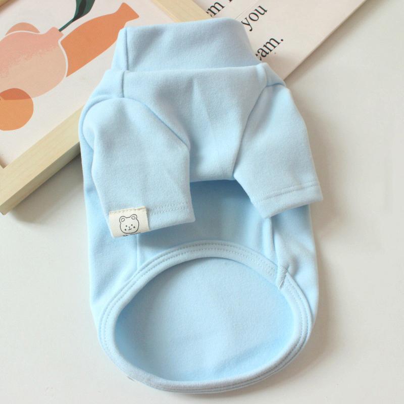 Bonbonfarbe Kaschmir Haustier Hund Sweatshirt Stehkragen Weiches Fleece Unterteil T-Shirt Mittel Welpen Overall Warme Kleidung für Katzen