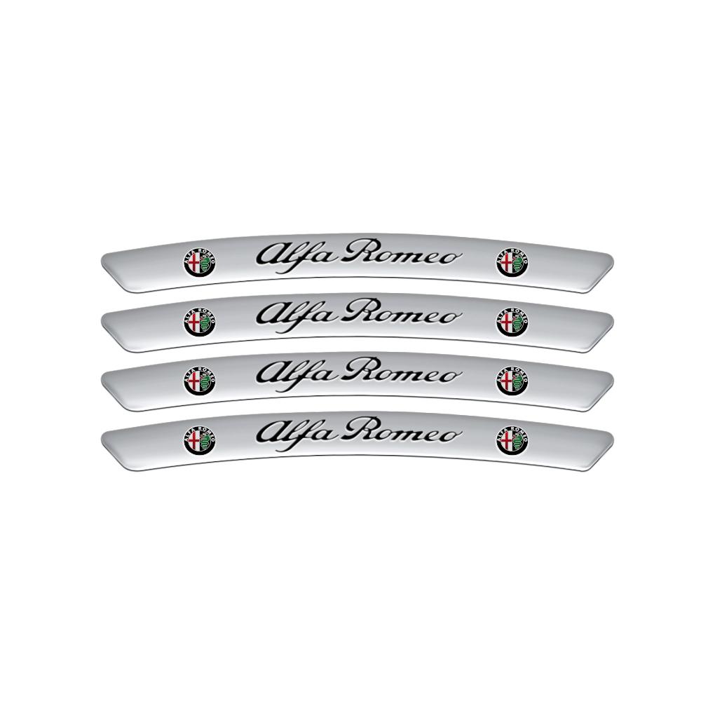 Pro Alfa Romeo 4ks Hliníkový znak auta Samolepka na ráfek kola Příslušenství pro Alfa Romeo 147 166 Sportwagon Giulietta Mito Giulia Ste