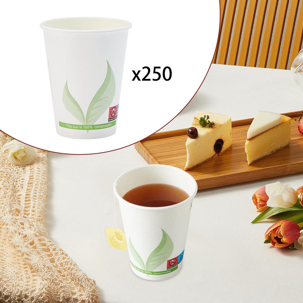 Disposable Coffee Cups, Beverage Drinking Water Juice Cups for Cafe, Picnic, Hotel, Shop