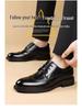 Men's Genuine Leather Crocodile Pattern Business Shoes - Comfortable, Wear-resistant, High-end Cowhide