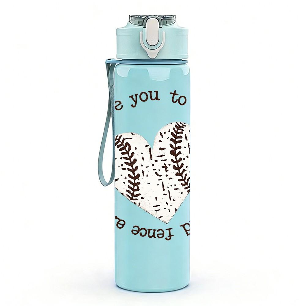 1PC I Love You Heart Hand Art Print 750ml Color Plastic Sports Water Bottle Leakproof Flip Straw Lid Suitable for Sports Office Home Use