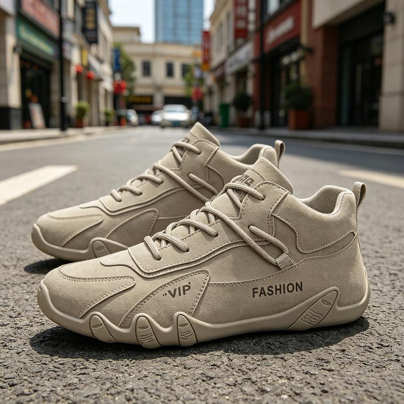 Ankle Boots For Men Spring Man Casual Sneakers Non Slip Khaki Work Mens Shoes Short Boots Loafers Lace Up Zapatillas Hombre