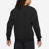 Jordan Logo Embroidered Print Pattern Fleece-Lined Crew Neck Sweatshirt Men Tops Black DN7957-010