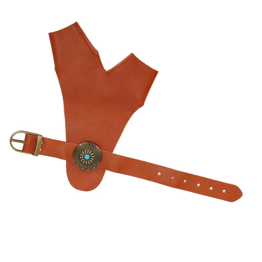 Archery Hand Guard PU Leather   Strap Vintage Rivet Decoration Hand Protector Glove