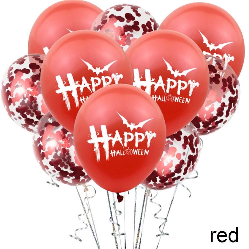 10Pcs 12inch Halloween Pumpkin Ghost Spider Chrome Metallic Latex Balloons Happy Printed Pattern Ballon Globos Party Decorations