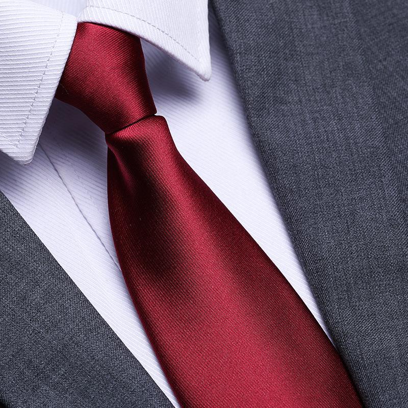 Married Men'S Red Zipper No-Tie Formal Tie Business Black Professional Groom Korean Version One-Pull Tie