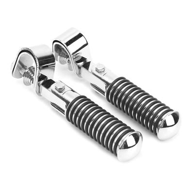 Brake Foot Pedals, Engine Guard Foot Pegs Corrosion Resistant Folding Durable, 1" Clamp Mount,