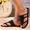 Large size fashionable breathable mesh fish mouth cool slippers women's non-slip and wear-resistant soft bottom casual beach sandals
