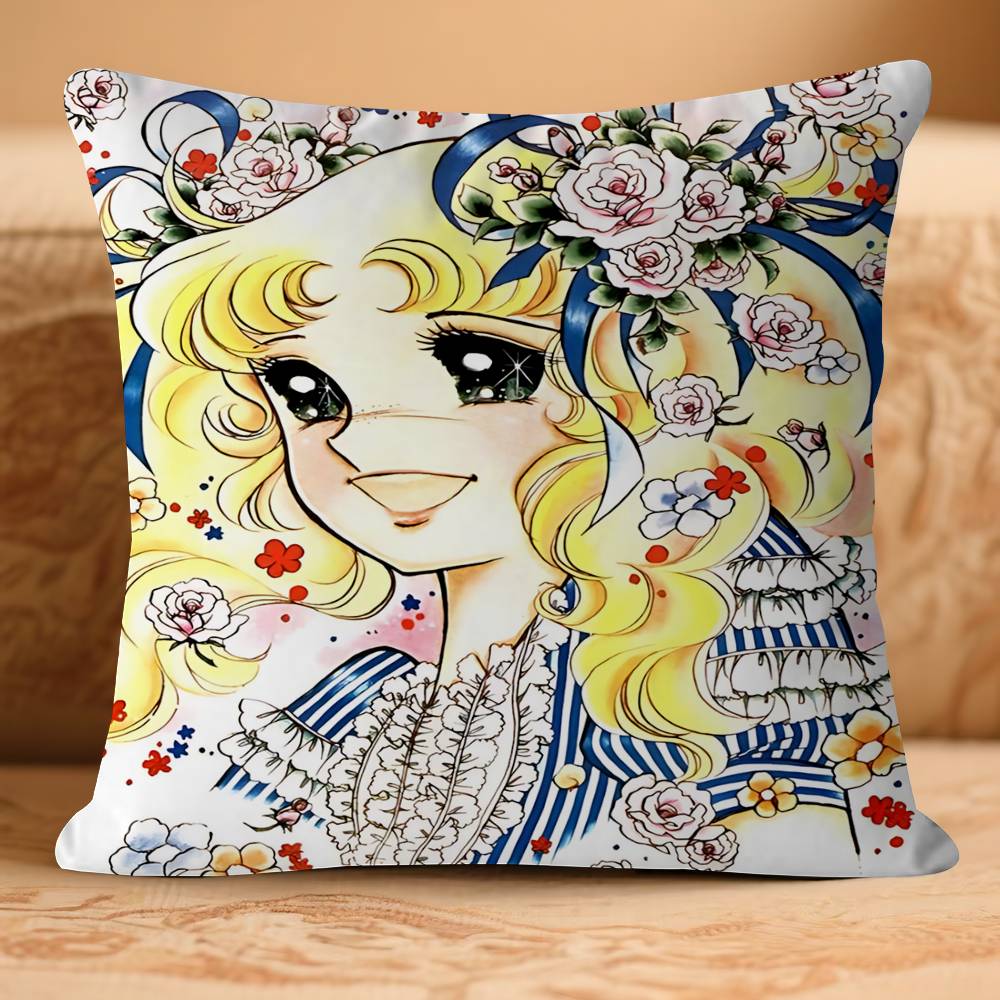 

Anime C-CandyS CandyS Pillow Case Removable Washable Cushion Cover – All-Season Soft Linen 16x16Inch