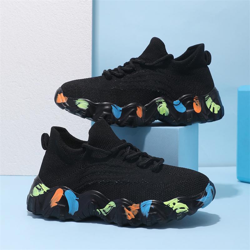 Fashion Knit Sneakers for Girl Breathable Boys Summer Sneakers Outdoor Socks Shoes Kids Children's Running Shoes Zapatillas Niño